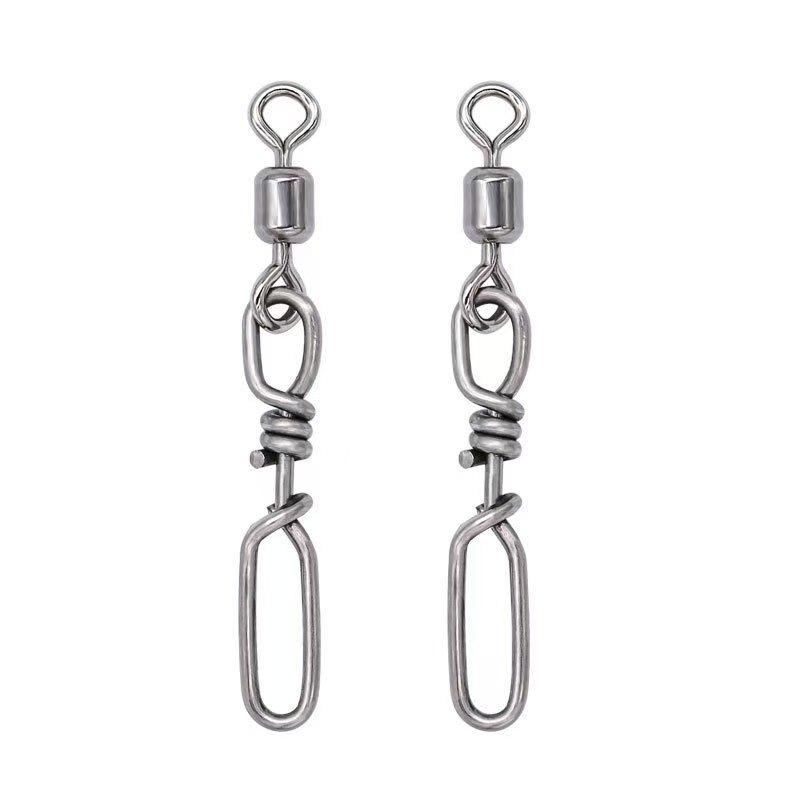 Stainless Steel Figure-8 Ring Fishing Swivel with Guide Eye Pin Connector