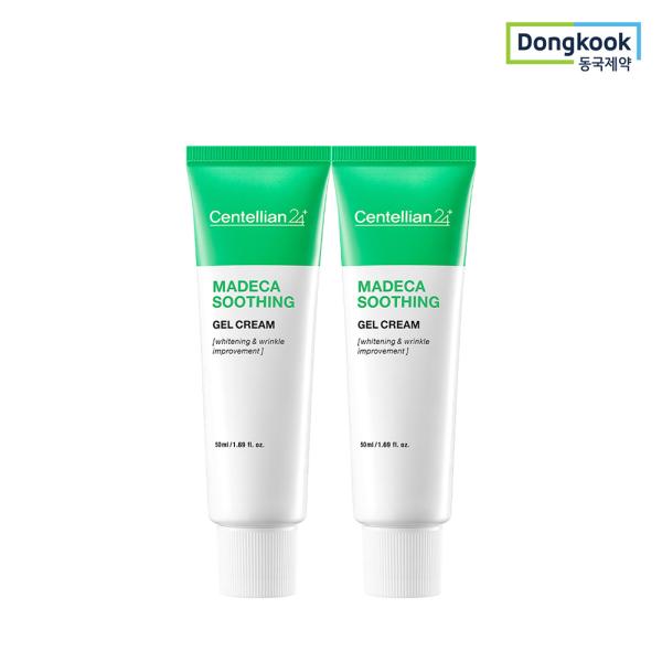 Madeca Soothing Gel Cream 50ml x 2 Bottles, Centella Asiatica Extract, Soothing, Low-Irritation Care