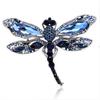 Elegant Rhinestone Brooch Zinc Zinc Alloy Women Brooches Gifts Crystal Dragonfly Badge Pin  Blazer