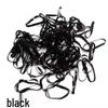 Small Black Seamless Elastic Hair Ties - Disposable Rubber Bands