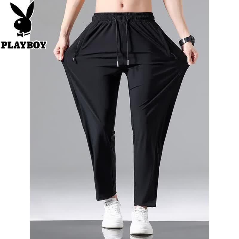 Playboy Men's Summer Ice Silk Casual Sports Pants