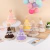 1Pcs Baby Birthday Hat Lace Felt Ball Hat Holiday Party Decoration Props Supplies Headdress Birthday Party Supplies Photo Props