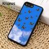 Luxury Blue Butterfly Butterflies Phone Case Cover For iPhone 17 Air 16 15 14 plus 12 13 pro max coque Fundas