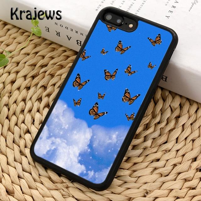 Luxury Blue Butterfly Butterflies Phone Case Cover For iPhone 17 Air 16 15 14 plus 12 13 pro max coque Fundas