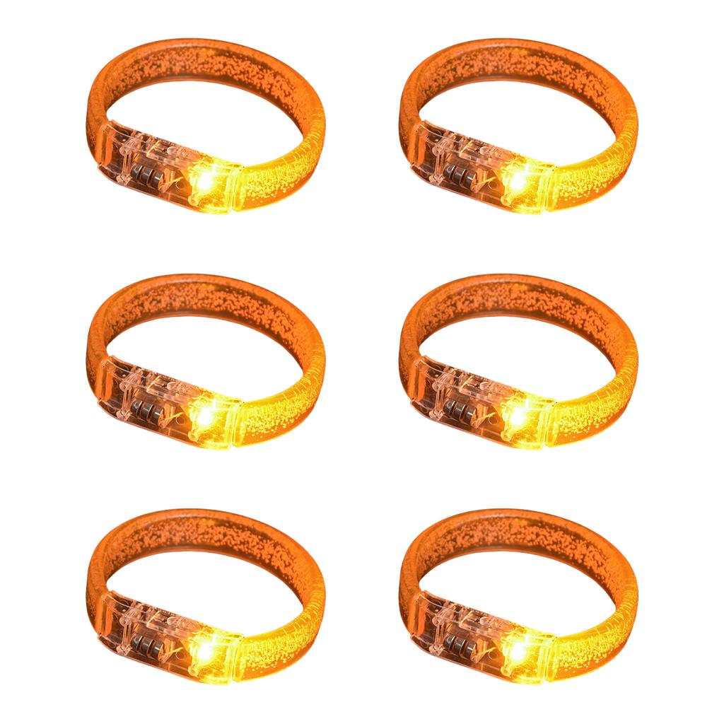 Packung mit 6 leuchtenden Armbändern für Kinderpartys Acryl LED Leuchtarmbänder Zubehör Festival Werbegeschenke Schmuck