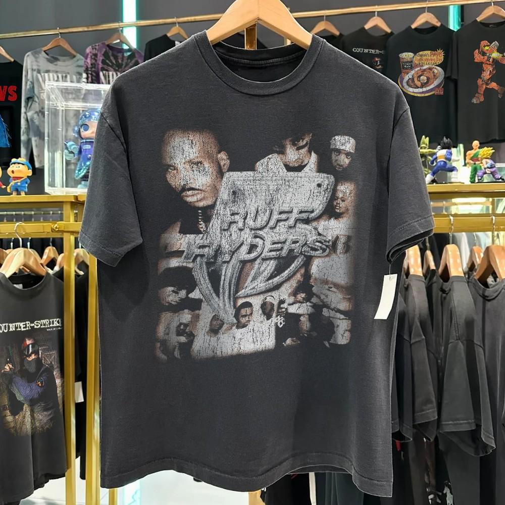 1999 Ruff Ryders Grail Винтажная стираная черная футболка Размер XL Унисекс футболка S