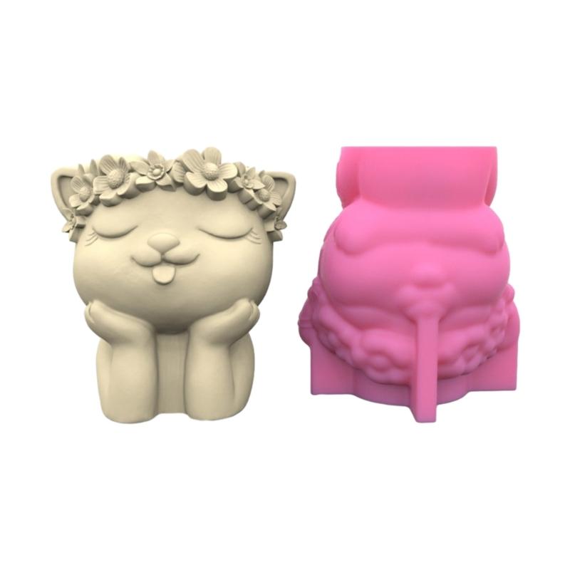 

Бетонная силиконовая форма для горшков с маленькими животными, сочные цветочные горшки, глиняные формы для цементной штукатурки, сделай сам, домашний сад, форма для цветочных горшков