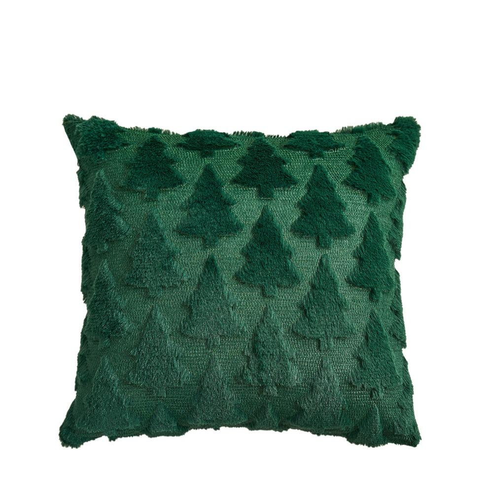 3D Pattern Pillow Case Christmas Tree Cushion Cover Christmas Plush Pillowcase  Living Room/Office
