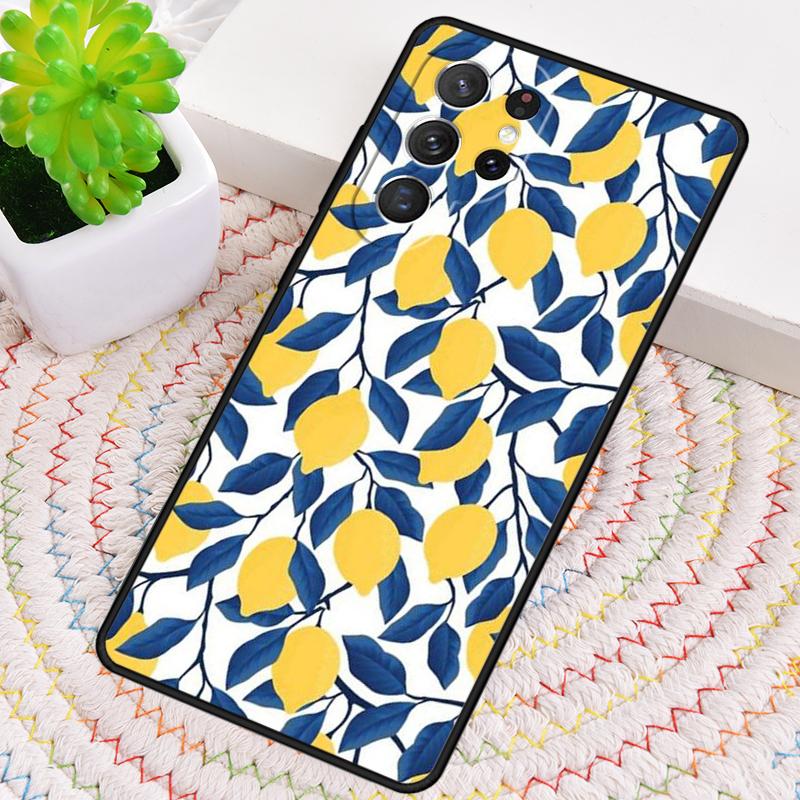 כיסוי טלפון קיץ טרופי פירות לימון TPU רך עבור Samsung Galaxy note 10 pro S26 S25 S24 S23 S22 Ultra Plus S21 FE S20