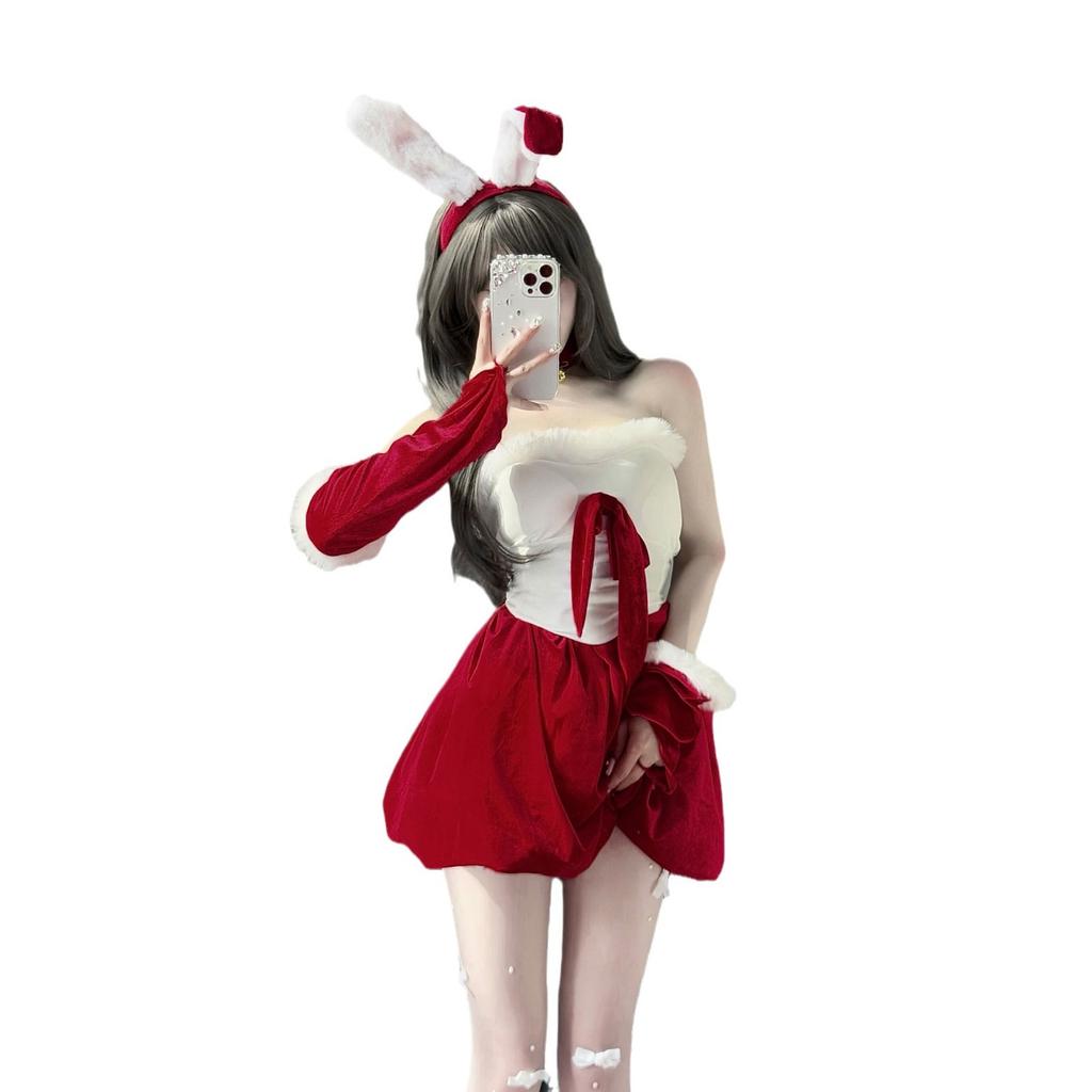 Sexy Lingerie Sexy Christmas Bunny Uniform Seduction Passion Suit New Year's Robe Bow
