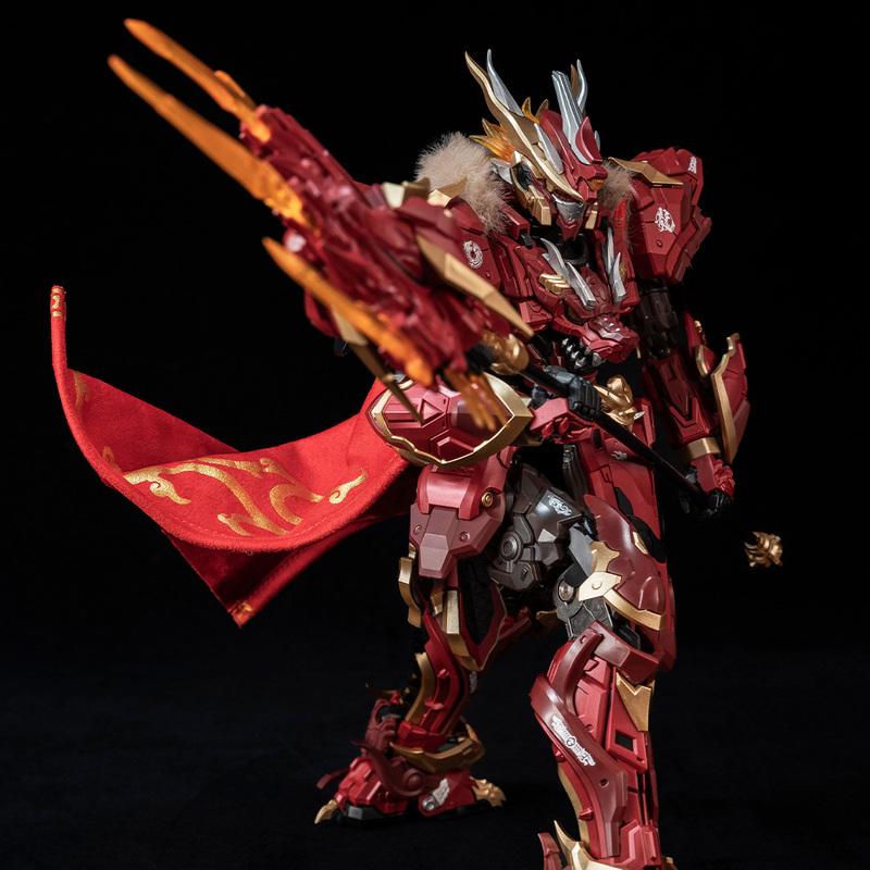 In StockWanqing Model Chinese Zodiac Mecha Blazing Chenlong Posable Assembly Model With Alloy Inner Frame Display Figurine Toy
