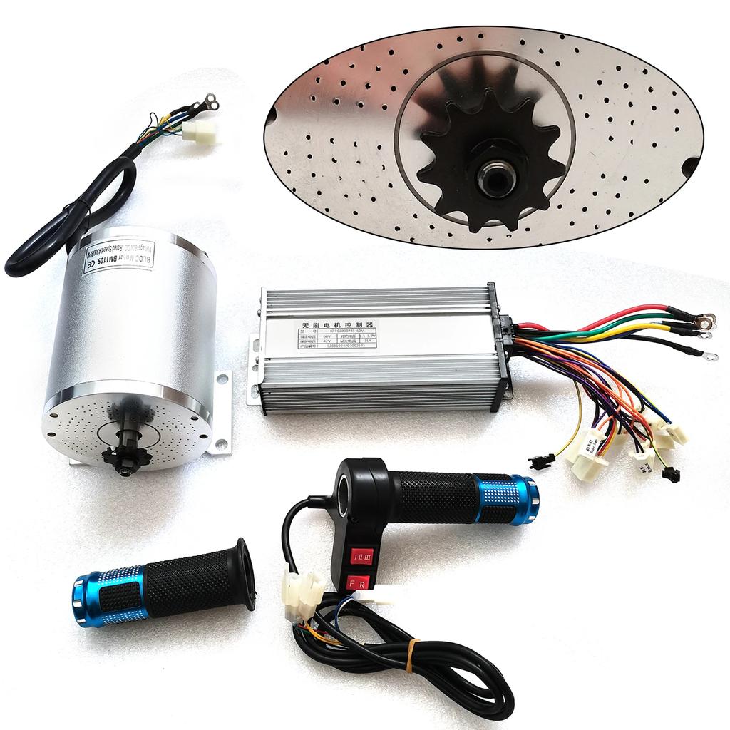 Elektrischer bürstenloser DC-Motor-Kit Hochgeschwindigkeits-Motorcontroller Geeignet für Elektroroller und Elektromotorräder 2kW