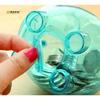 1PC Candy Transparent Plastic Money Saving Box Case Coins Piggy Bank Cartoon Pig Shaped