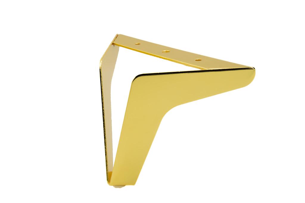 Loft furniture leg, gold, 13 cm high, for a sofa or corner sofa