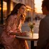 Vintage Chiffon Print Dress With Splicing Design For Casual Travel And Date Nightwear