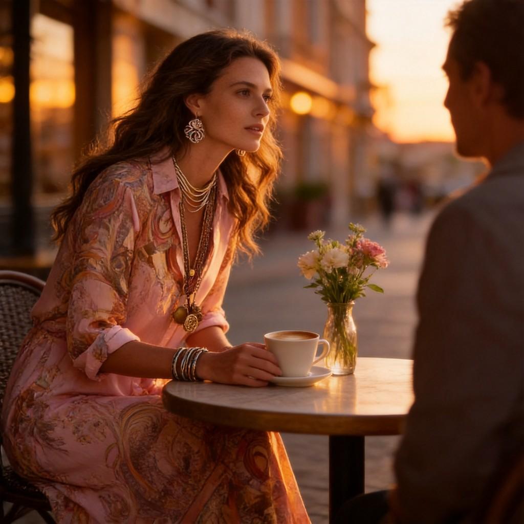 Vintage Chiffon Print Dress With Splicing Design For Casual Travel And Date Nightwear