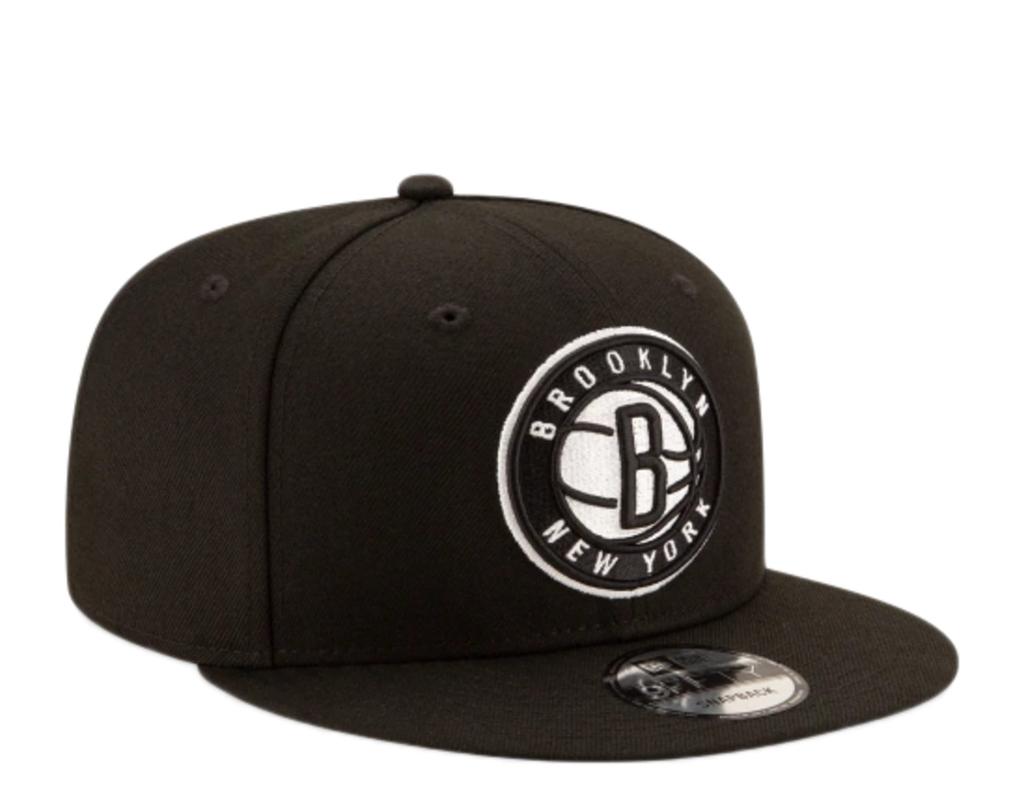 New Era Brooklyn Nets 2020 Official Team Color 9FIFTY Adjustable Snapback Hat Black One Size [LOVSAK] Cap, Black,