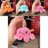 Reversible Octopus Plush Keychain Doll Pendant For Kids Gift