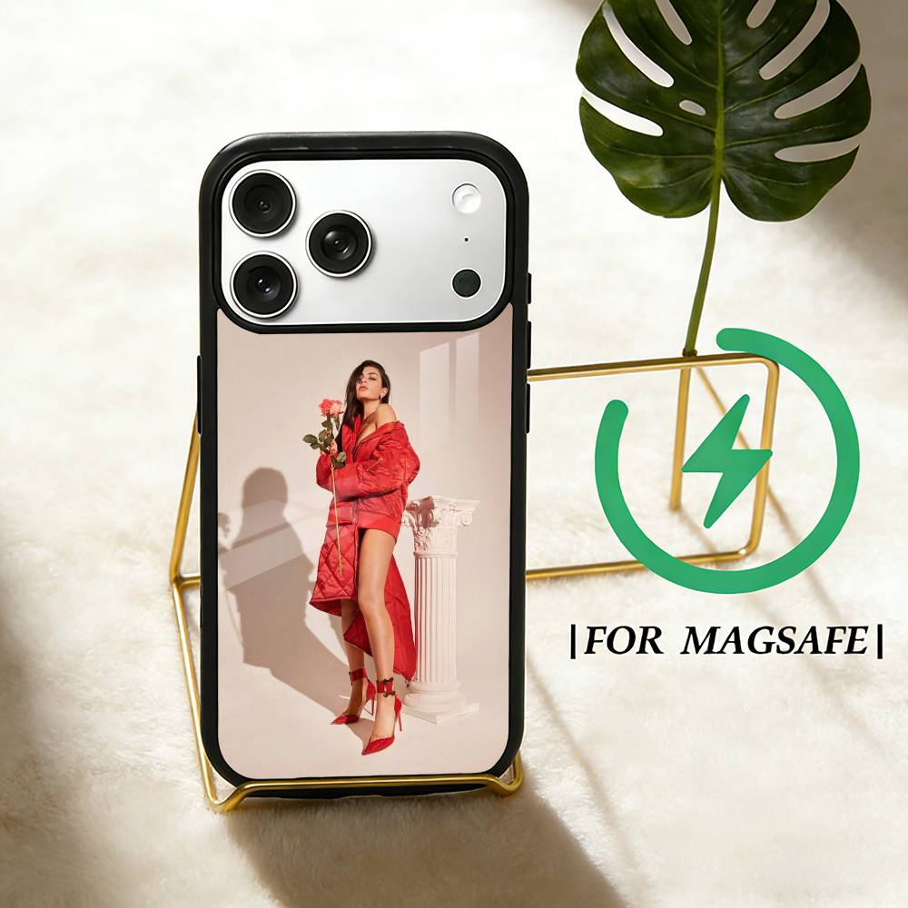 Singer C-Charli xcx Phone Case For iPhone 17 16 15 14 13 12 Pro Max Plus for Magsafe Mirror Wireless Magnetic Cover