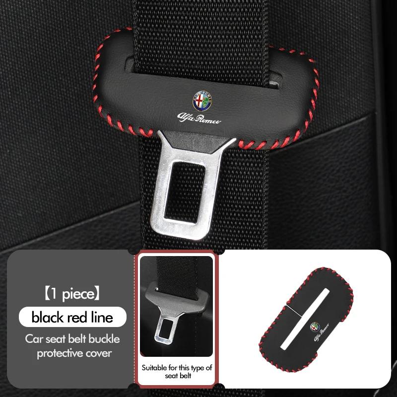 Car Seat Safety Belt Buckle Cover Anti-Scratch Protector Clip For Alfa Romeo 159 Giulietta 156 147 Giulia Mito GT Stelvio Spider zxb894