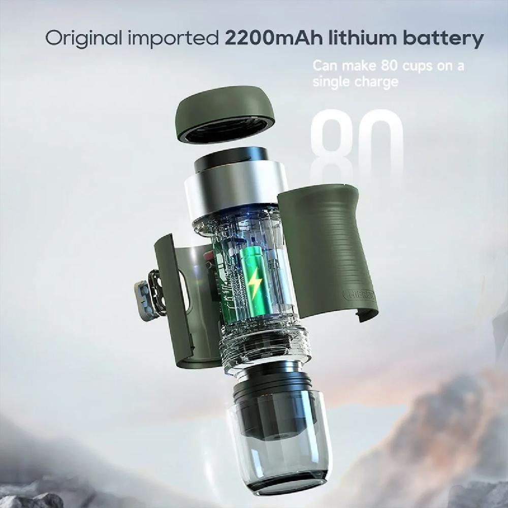 Wireless Electric Portable Coffee Machine HiBREW 15Bar Hot And Cold Brew Coffee Machines Green H4B