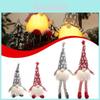 Festive 2pcs Led Christmas Gnomes Plush Santa Dolls For Yuletide Home Decor
