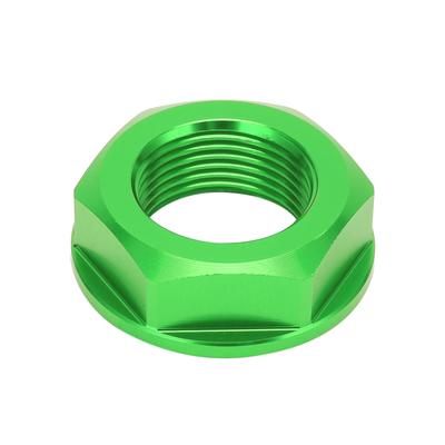 Motorcycle Rear Wheel Axle Nut M22x1.5 Aluminum Replacement for Kawasaki KX125 2003?2008Green