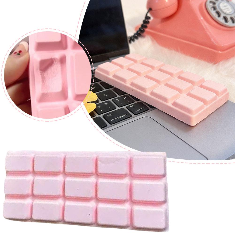 Rosa Schokoriegel Squishy Spielzeug Langsam aufsteigend Weich zum Kneten Stressabbau Fidget Spielzeug für Kinder Erwachsene Angstlinderung Lustiges Spiel