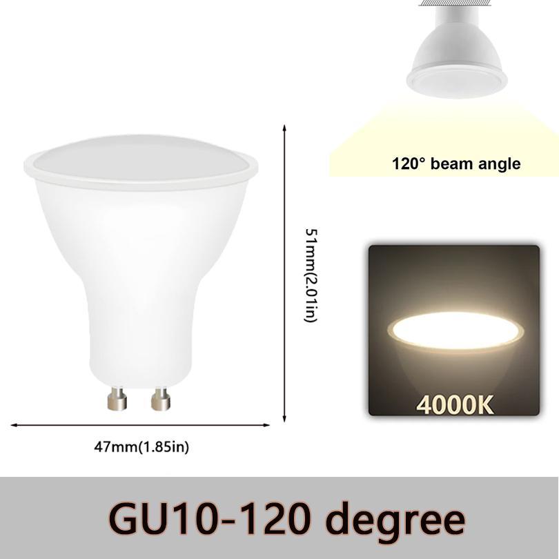 

1/2/4/6PCS LED Spot Light GU10 AC220V No flicker Warm white light 3W 5W 6W 7W 8W replaceable 20W 30W50W halogen lamp AC220V(175-265V)&3W&1 pc