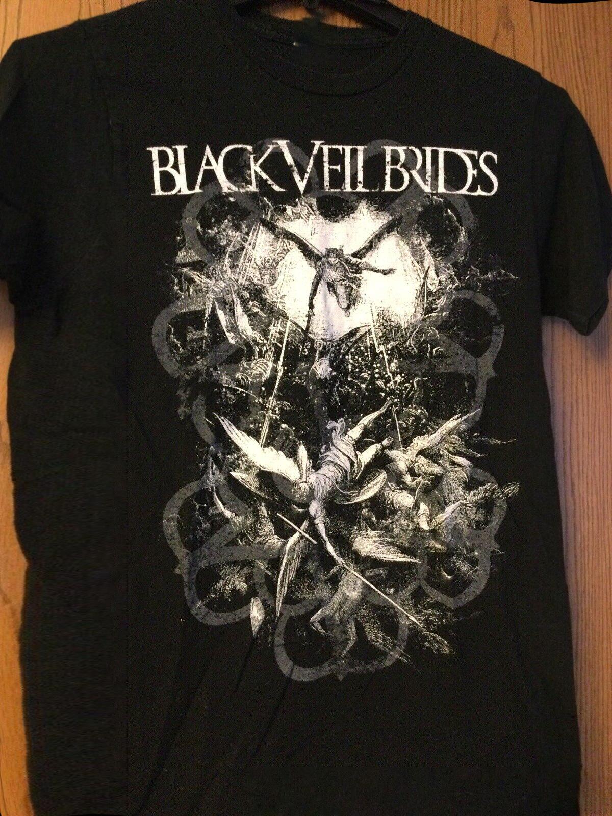 

Черная футболка унисекс с изображением ангела из группы Black Veil Brides, мужские и женские футболки, топ, все размеры M