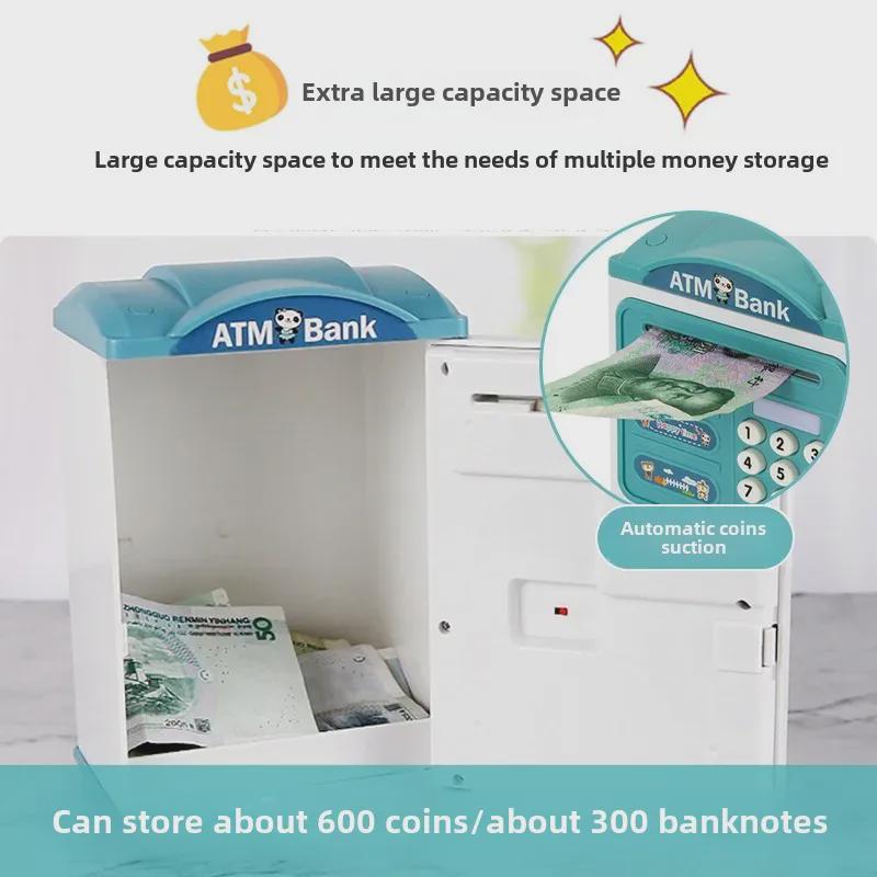 Automatic ATM Piggy Bank Toy with Fingerprint Sensor - Children's Birthday Gift