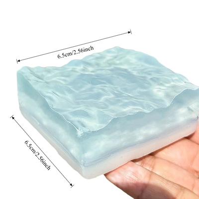 Ocean Cube Squeeze Toy Super Soft Stress-relieving Cube Transparent Ocean Sticky Toy Creative Squishy Swimming Pool Sensory Toy