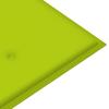Batavia Bench with Light Green Cushion 150 cm Solid Teak Wood
