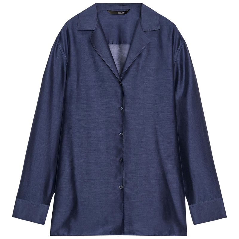 Zaprha 2025 Autumn New Casual Loose Asymmetric Hem Lapel Long Sleeve Shirts Top 3819008