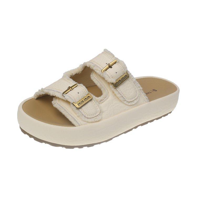 

Platform slippers women s summer wear 2025 new fashion fairy style with skirt seaside casual height increase beach sandals 40