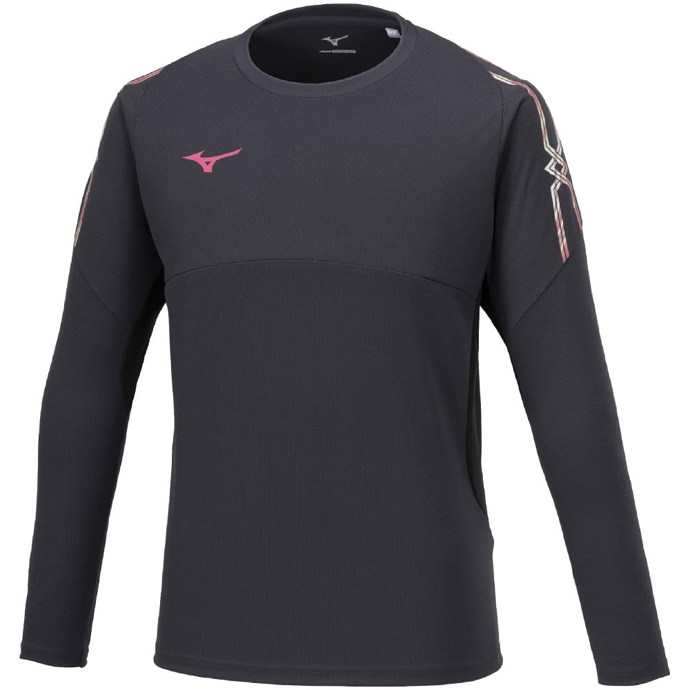 Mizuno 32MAA630 Training Long Sleeve Ombre Size L MC-LINE Wear, T-Shirt, Moisture-Wicking, Quick-Drying, Blue-Gray,