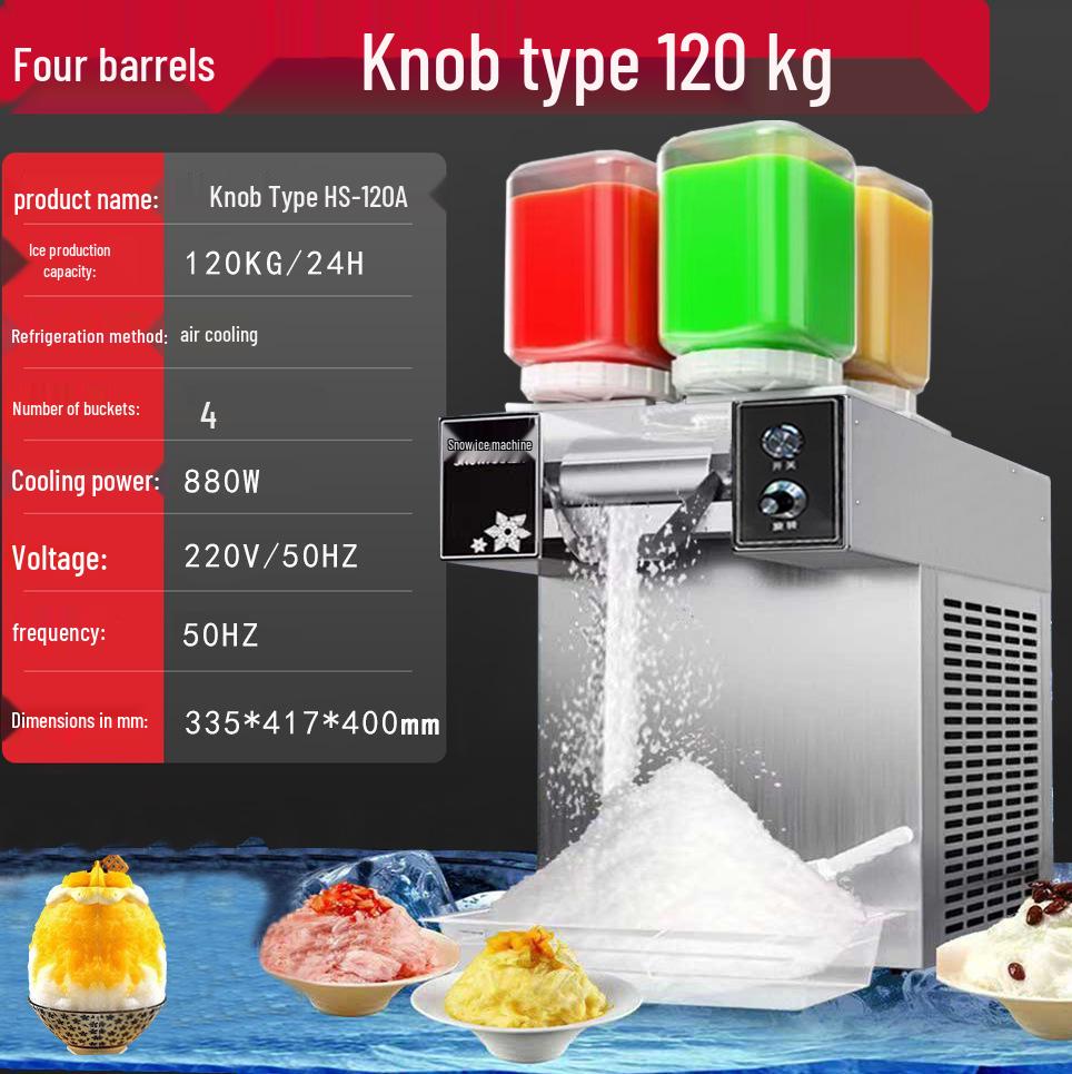 Automatic Fruit Drink Snow Ice Maker for Street Stalls and Shops
