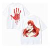 Koszulka Anime Elfen Lied Vintage Sprana Estetyka Y2K Unisex Oversize Krótki Rękaw Letnia Bawełna Retro Streetwear 2026 Gorąca Wyprzedaż
