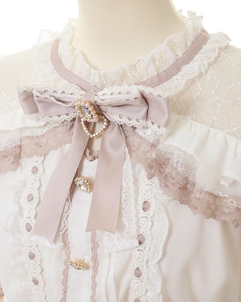 type adult floral stylish Pink [YoniStar] "Jirai-kei" (landmine style) Mass-produced skirt, short-sleeved blouse, frills, style, ribbon, bow,