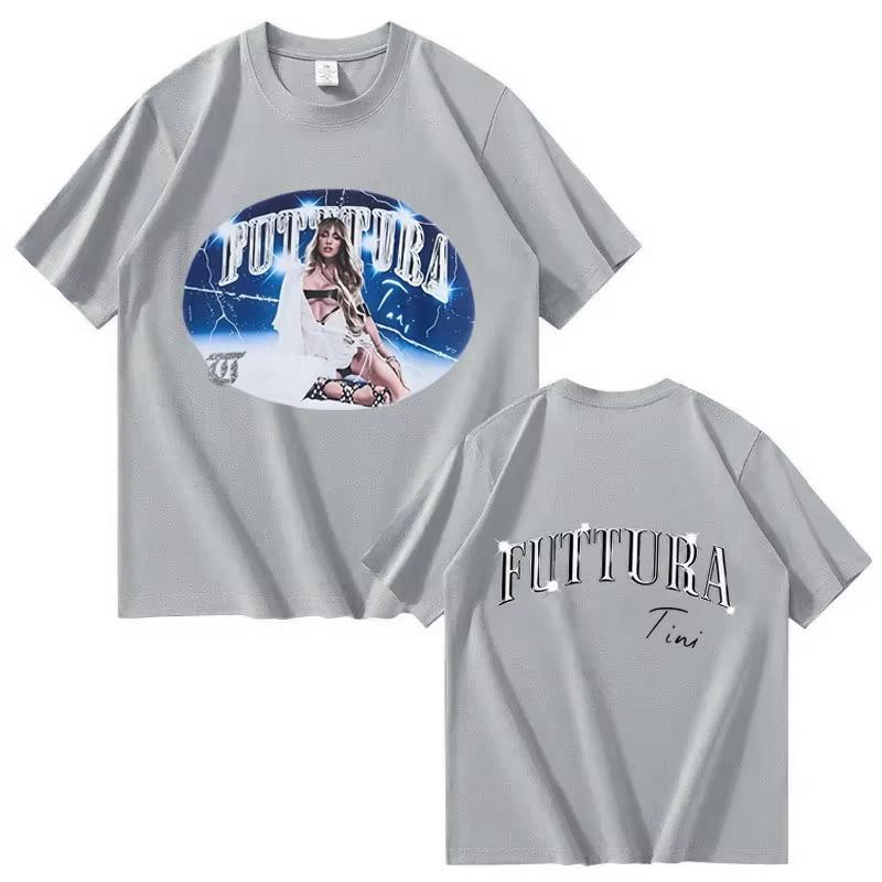 Rapper Tini Stoessel Futtura Album Tour 2026 Hip Hop Crewneck T Shirts Mens Women Fashion Tshirts Short Sleeve Punk Tops Unisex