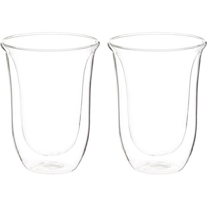Verre à café latte - Delonghi - 5513214611 - Isolé - Double parois - 330 ml