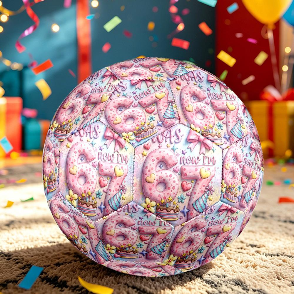 1pc Happy Th Birthday Soccer Ball Size 5,Suitable for Practice Matches/Training, Ideal for Indoor and Outdoor Sports. C63048