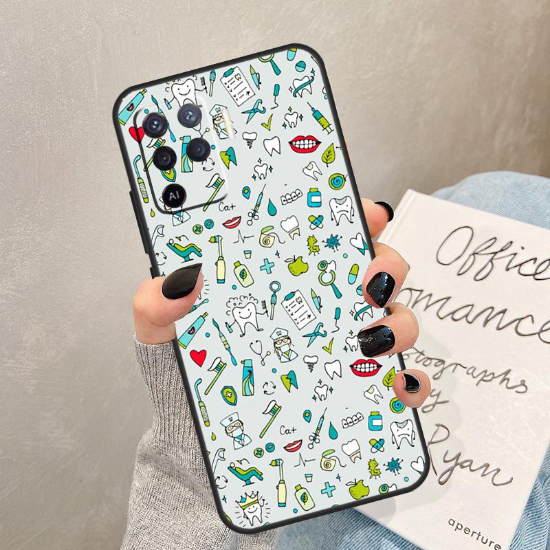 Dentist Tooth Dental Hygienist Case For Oppo A57 A17 A77 A18 A38 A58 A78 A98 A74 A54 A94 A80 A60 A40 A96 A76 A16 A15 A5 Pro