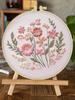 3er Pack Blumenpflanze DIY Stickstich-Übungsset mit Stickrahmen 30x30cm für Anfänger Erwachsene Handwerksliebhaber Geschenk