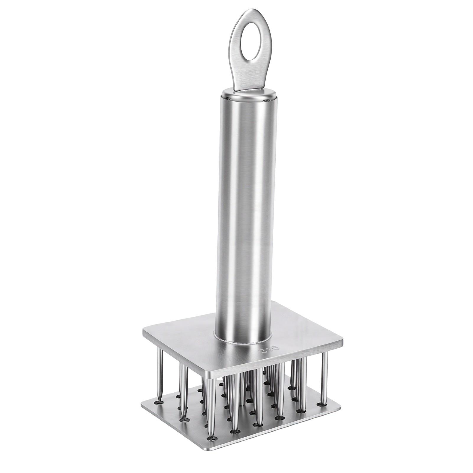 Attendrisseur de viande en acier inoxydable Outil attendrisseur de viande avec plaque de protection Attendrissement rapide Préserve la forme pour steak porc