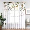 1pc Window Sheer Curtain Living Room Bedroom Dining Room Corridor Office Gym Romantic Warm Flowers Valentine's Day Roses Translucent