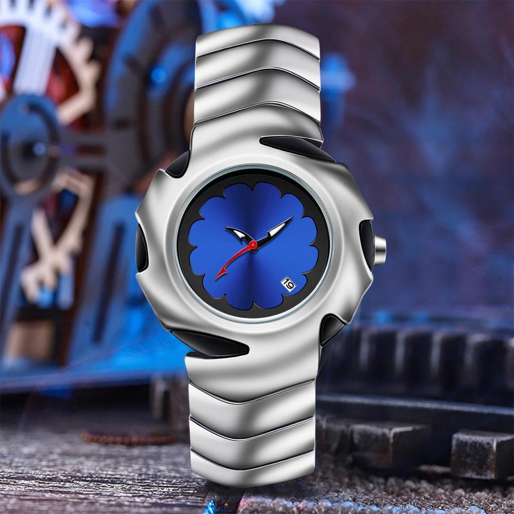 Pre-owned Irregular Blade Retro Men's Watch: High-End Niche Fashion Design