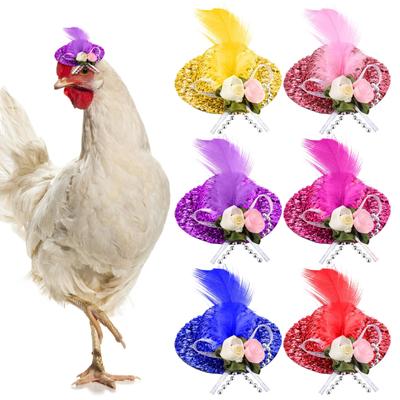 Chicken Hats For Hen Small  Funny Chicken Accessories Feather Top Hat
