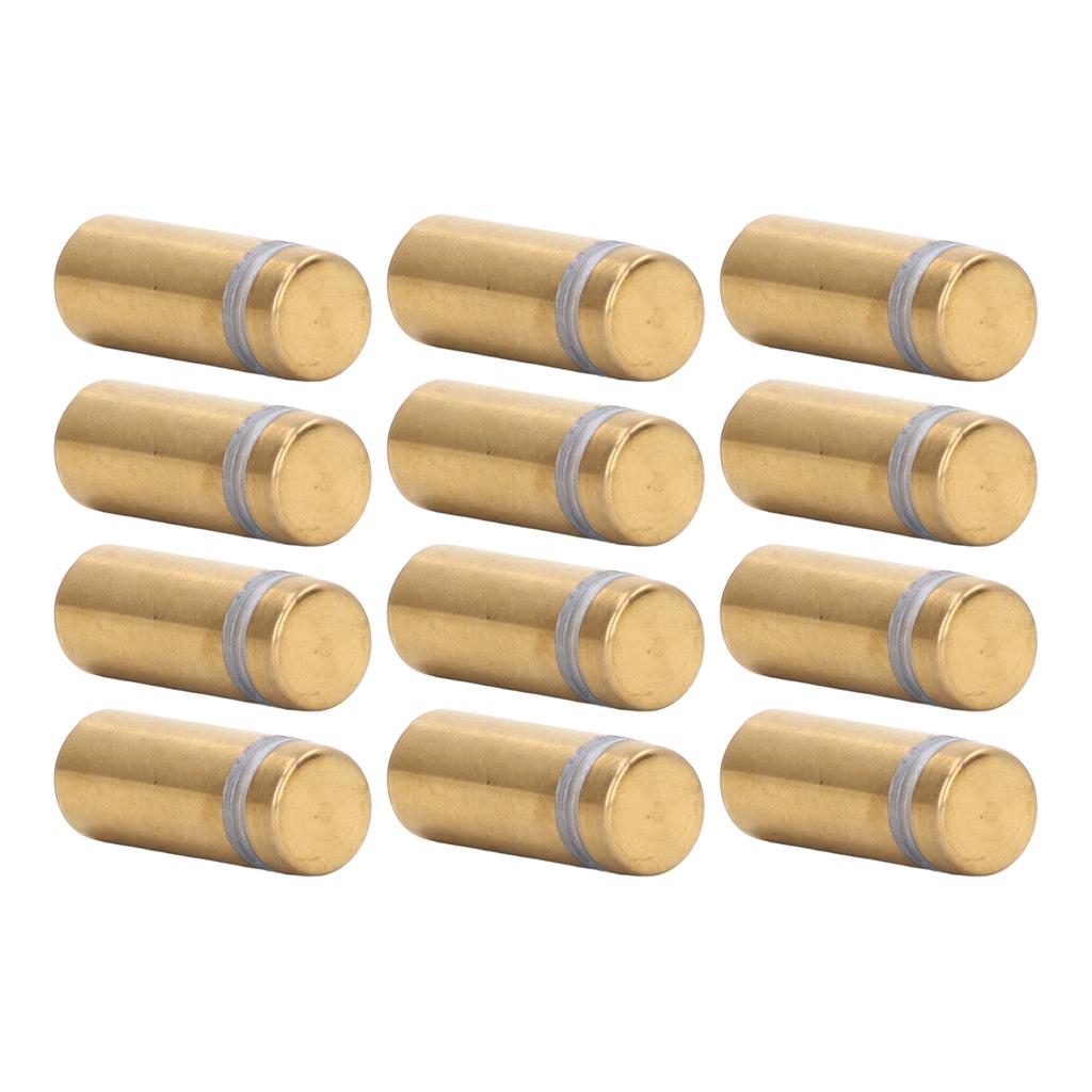 12Pcs Standoff Screws Stainless Steel Electroplated Brushed Gold Advertising Nails for Acrylic