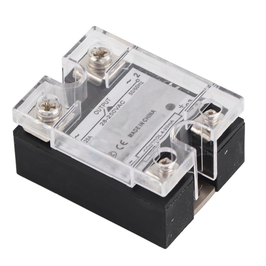 Solid State Relais SSR 4‑20mA Eingang zu 28‑250V AC Ausgang Stufenloser Regelbarer Spannungsregler